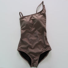 Load image into Gallery viewer, Single Shoulder One Piece Swimsuit Women Solid Swimwear Open Back Monokini Sexy Bathing Suit Removable Pad