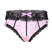 Load image into Gallery viewer, Sissy Gay Panties Mens Lace Sexy Bikini Briefs G-String Thongs Breathable Underwear Knickers Satin Seamless Linge Sexy Panties