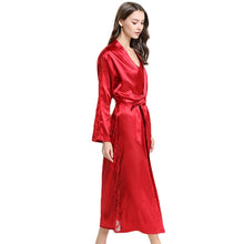 Load image into Gallery viewer, Sleepwear Satin Kimono Robe Silk Robes for Women Pajama Sets Lace Bridesmaid Robes Bathrobe Women&#39;s Pajamas Sexy Nightwear