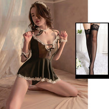Load image into Gallery viewer, Sleepwear Womens Sexy Pajamas Lingerie Suspenders Ultrashort Night Dress Babydoll Dress Woman Summer Thin Pure Desire Wind Skirt