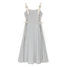 Load image into Gallery viewer, Sling Dress Women&#39;s Dress  2022 New Summer Vestidos Slim Waist Plaid Bandage French Shoulder Strapless Sexy Elegant Dress