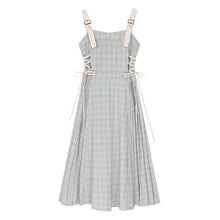 Load image into Gallery viewer, Sling Dress Women&#39;s Dress  2022 New Summer Vestidos Slim Waist Plaid Bandage French Shoulder Strapless Sexy Elegant Dress