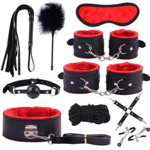 Load image into Gallery viewer, Sm Sex Toys Adult Products Sex Products Light Leather 10-piece Suit Plush Suit Slave Collar  Soft Rope Bondage  Bondage Toys 18