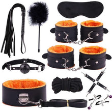 Load image into Gallery viewer, Sm Sex Toys Adult Products Sex Products Light Leather 10-piece Suit Plush Suit Slave Collar  Soft Rope Bondage  Bondage Toys 18
