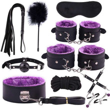 Load image into Gallery viewer, Sm Sex Toys Adult Products Sex Products Light Leather 10-piece Suit Plush Suit Slave Collar  Soft Rope Bondage  Bondage Toys 18