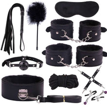 Load image into Gallery viewer, Sm Sex Toys Adult Products Sex Products Light Leather 10-piece Suit Plush Suit Slave Collar  Soft Rope Bondage  Bondage Toys 18