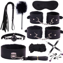 Load image into Gallery viewer, Sm Sex Toys Adult Products Sex Products Light Leather 10-piece Suit Plush Suit Slave Collar  Soft Rope Bondage  Bondage Toys 18