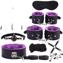 Load image into Gallery viewer, Sm Sex Toys Adult Products Sex Products Light Leather 10-piece Suit Plush Suit Slave Collar  Soft Rope Bondage  Bondage Toys 18