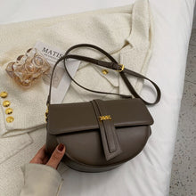 Load image into Gallery viewer, Small Good Quality Pu Leather Saddle Crossbody Bags for Women 2022 Fashion Luxury Brand Shoulder Bag Female Handbags Clutch Bags
