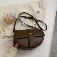 Load image into Gallery viewer, Small Good Quality Pu Leather Saddle Crossbody Bags for Women 2022 Fashion Luxury Brand Shoulder Bag Female Handbags Clutch Bags