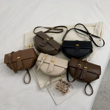 Load image into Gallery viewer, Small Good Quality Pu Leather Saddle Crossbody Bags for Women 2022 Fashion Luxury Brand Shoulder Bag Female Handbags Clutch Bags