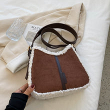 Load image into Gallery viewer, Small Quilted PU Leather Crossbody Bags with Short Faux Fur for Women 2021 Winter Brand Designer Ladies Shoulder Handbag Purses