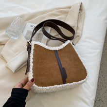 Load image into Gallery viewer, Small Quilted PU Leather Crossbody Bags with Short Faux Fur for Women 2021 Winter Brand Designer Ladies Shoulder Handbag Purses