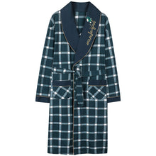 Load image into Gallery viewer, Soft Cotton Men Bathrobe Stain Robe Man&#39;s Sleepwear Soft Nightgown for Couple Pajamas Gown Lounge Wear Nature Cotton Summer