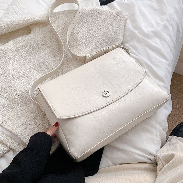 Solid Color Large Capacity Handbags For Women 2022 Female Shoulder Bag Retro Daily Kawaii Square Lady Elegant Handbags Hand Bag