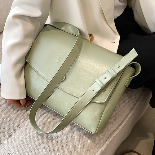 Solid Color Large Capacity Handbags For Women 2022 Female Shoulder Bag Retro Daily Kawaii Square Lady Elegant Handbags Hand Bag