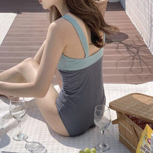 Load image into Gallery viewer, Solid Swimwear Women 2022 Sexy One Piece Swimsuit Female Korean Solid Bathing Suit High Waist Monokini