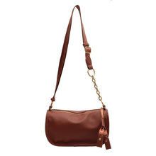 Load image into Gallery viewer, Solid color leather casual messenger bag 2022 autumn and winter new style ladies shoulder bag mobile phone bag women&#39;s bag