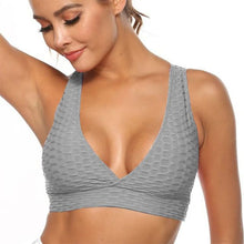 Load image into Gallery viewer, Sports Bra Women Gather Quick-drying Sports Vest Stretch Yoga Top Shockproof Running Underwear Beauty Back Bra Workout Tops
