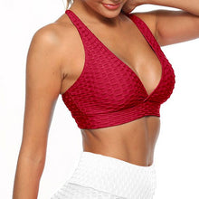 Load image into Gallery viewer, Sports Bra Women Gather Quick-drying Sports Vest Stretch Yoga Top Shockproof Running Underwear Beauty Back Bra Workout Tops