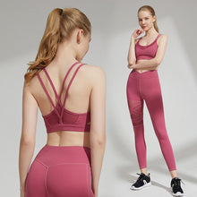 Load image into Gallery viewer, Sportswear Yoga Suit Casual Women Outfit Sexy Hip-Up Fitness Bra + Sports Pants 2-Piece Set Europe America Summer Suit For Women