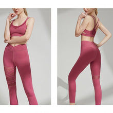 Load image into Gallery viewer, Sportswear Yoga Suit Casual Women Outfit Sexy Hip-Up Fitness Bra + Sports Pants 2-Piece Set Europe America Summer Suit For Women