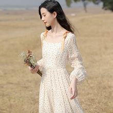 Load image into Gallery viewer, Spring 2021 New Female Temperament Gentle Wind Dress Fairy Super Fairy Forest Chiffon Floral Dress Long Dress Suit