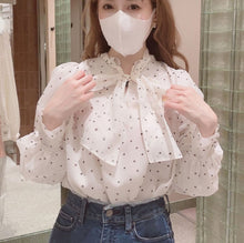 Load image into Gallery viewer, Spring 2022 Solid Ol Slim Blusas Sweet Lantern Long Sleeve Pullover Blouse Women Gauze Patchwork Elegant Shirt Feminino