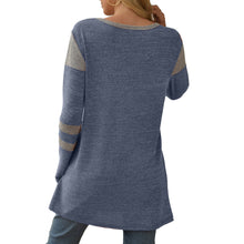 Load image into Gallery viewer, Spring Autumn  Women T-Shirts New Fashion Splicing O-Neck Long Sleeves Soft Tees Loose Fit Casual ChicTops Femme Sweatshirt