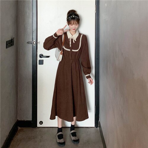 Spring Kawaii Dress Women Elegant Sweet Designer Party Goth Dress Female Casual High Street Japanese Style Korean Dress 2021 New