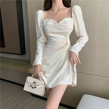 Load image into Gallery viewer, Spring Kawaii DressWomen Elegant Sweet Split Mini Dress Female High Street Casual Bandage Designer Korean Party Dress 2021 New
