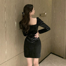 Load image into Gallery viewer, Spring Kawaii DressWomen Elegant Sweet Split Mini Dress Female High Street Casual Bandage Designer Korean Party Dress 2021 New