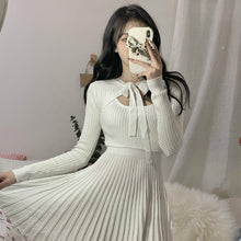 Load image into Gallery viewer, Spring Kawaii Sweater Dress Women Elegant Patchwork Sexy Knitted Dress Female Japanese Sweet Designer Korean Dress Women 2021