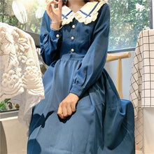 Load image into Gallery viewer, Spring Lolita Dress Women Elegant Japanese Patchwrok Kawaii Party Midi Dress Female French Designer Korean Dress Women 2021 New