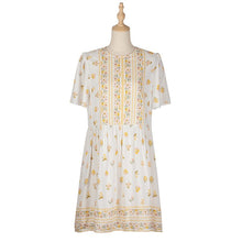 Load image into Gallery viewer, Spring New Sleeveless Print Dress Women Casual O Neck White Sweet Sling Dress For Women 2021 Short Summer Dress