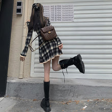 Load image into Gallery viewer, Spring Plaid Lolita Dress Women Elegant Japanese Kawaii Paty Mini Dress Female Casual High Street Korean Dress Women 2021 New