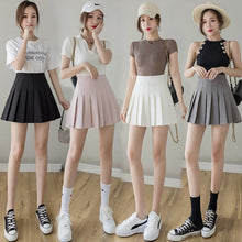 Load image into Gallery viewer, Spring Summer All-match Pleated Skirt A-line Short Skirt Package Hip High Waist Skirt Female Anti-glare College Style Skirt