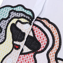 Load image into Gallery viewer, Spring Summer Embroidery Print Blouses Women Casual Three Quarter Sleeve Fashion Blouse Shirt Top For Women 2021 New