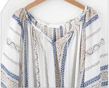 Load image into Gallery viewer, Spring Summer Women Blouses Chiffon Blouse Sexy Plus Size 5xl Lace Up Blouses Shirt Butterfly Print Women Shirt Tops Blusas