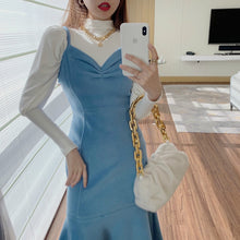 Load image into Gallery viewer, Spring Sweet Dress Women Elegant Trumpet Party Slim Midi Dress Female Office Lady French High Street Korean Dress Women 2021 New