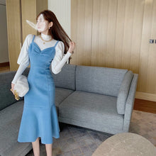 Load image into Gallery viewer, Spring Sweet Dress Women Elegant Trumpet Party Slim Midi Dress Female Office Lady French High Street Korean Dress Women 2021 New