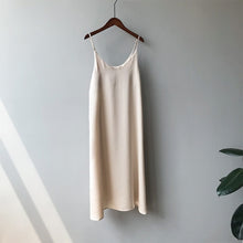 Load image into Gallery viewer, Spring summer 2022 Woman Tank Dress Casual Satin Sexy Camisole Elastic Female Home Beach Dresses v-neck camis sexy dress