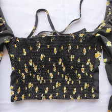 Load image into Gallery viewer, Square Collar Crop Tees Tops Women&#39;s Puff Sleeve Tanks Top  Blouse Fashion Retro Clothing Summer Blouses Female Shirts