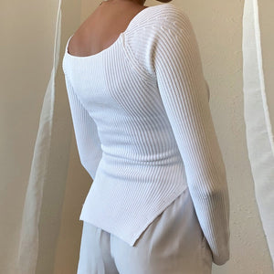 Square Collar Long Sleeve Woman Sweaters Knitted Pullover Women Spring Autumn Sweater Winter Tops For Women Black White Jumper