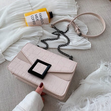 Load image into Gallery viewer, Stone Pattern PU Leather Crossbody Bags For Women 2020 Small Shoulder Simple Bag Female Luxury Chain Handbags and Purses
