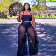 Load image into Gallery viewer, Strapless Sleeveless Crop Top And Pants 2 Pieces Set Sexy Tight Club Party Lady Fashion Sheath Tracksuits