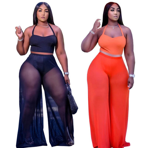 Strapless Sleeveless Crop Top And Pants 2 Pieces Set Sexy Tight Club Party Lady Fashion Sheath Tracksuits