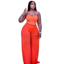 Load image into Gallery viewer, Strapless Sleeveless Crop Top And Pants 2 Pieces Set Sexy Tight Club Party Lady Fashion Sheath Tracksuits