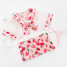 Load image into Gallery viewer, Strawberry Transparent Bra Underwear Sleepwear Japanese Sexy Lolita Girl Cute Lingerie Intimates Sailor Uniform Exotic Apparel