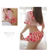 Load image into Gallery viewer, Strawberry Transparent Bra Underwear Sleepwear Japanese Sexy Lolita Girl Cute Lingerie Intimates Sailor Uniform Exotic Apparel